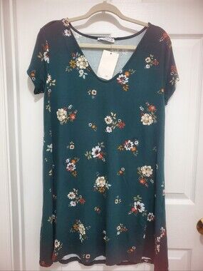 pull and bear green floral dress Pull&Bear | Dresses | Pullbear Womens M Black V Neck Maxi Puff Sleeve Boho Ruffle Hem sleeve-length-type:Long